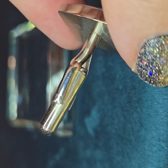 Elegant Silver and Black Stainless Steel Cuff Links Brand New - Picture 7 of 7